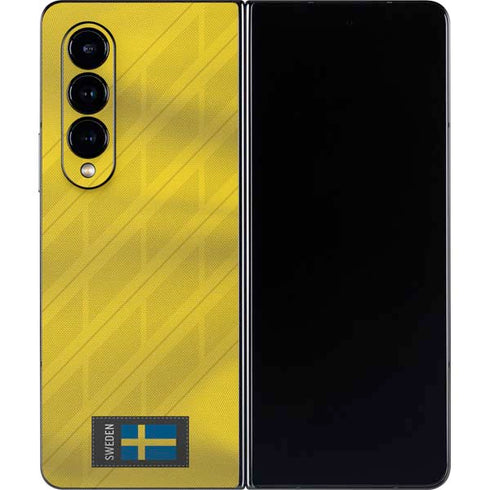 Sweden Soccer Flag Galaxy Z Fold4 5G Skin